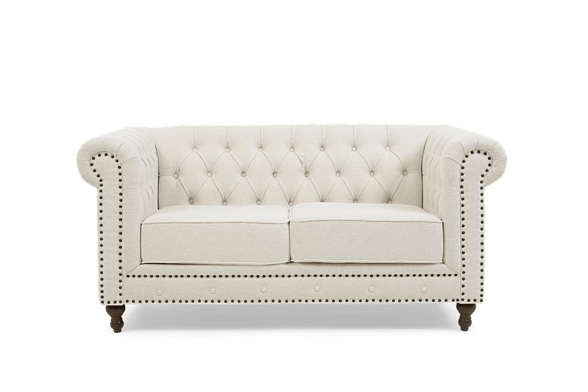 Wooden 2 Seater Chesterfield Sofa for Livingroom, Bedroom & Office | Modern Arm Chesterfield Sofa for Hallway Dime Store