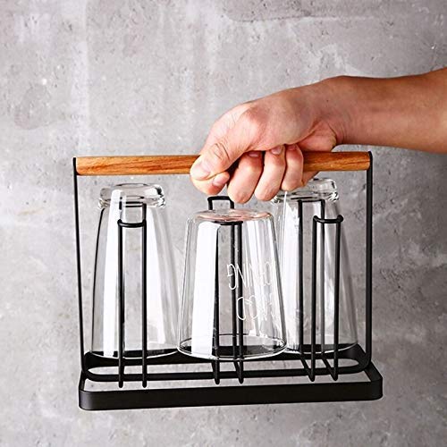 Dime Store Cup Stand for Kitchen Cup Holder for Kitchen Glass Stand Holder for Kitchen, Home and Restaurants | Coffee and Tea Mug Holder (6 Glass Holders, Medium) Dime Store