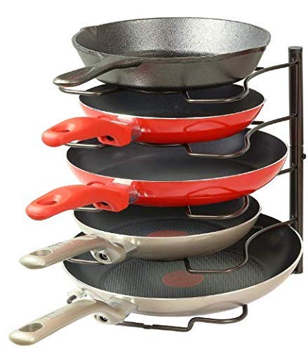 Pot Stand Pan Stand Tawa Stand Kitchen Rack For Storage Cast Iron Skillets, Griddles and Shallow Pots Dime Store