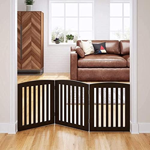 Wooden Extension Kid Safety Gate , Freestanding Pet Gate fence for Doors & Stairs | Pet Barrier Child Barrier Dime Store