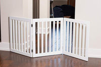 Thumbnail for Wooden 3 Panel Fold-able Pet Gate Baby Fence Kids Safety Gate for The House, Doorway, Stairs Dime Store