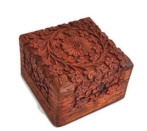 Wooden Handmade Small Jewelry Box Storage Organizer ,Vanity Box Gift Item | Ring , Earing Box Dime Store