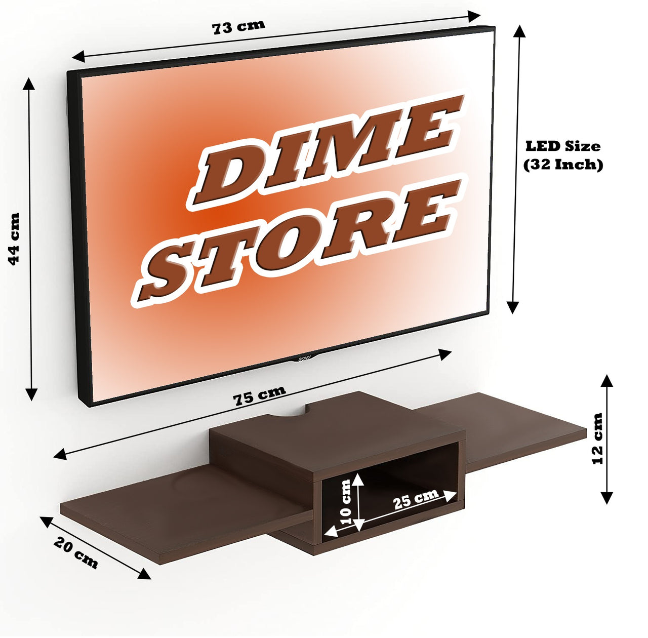 Wall Mount Set Top Box Stand Set Top Box Wall Shelf Dime Store