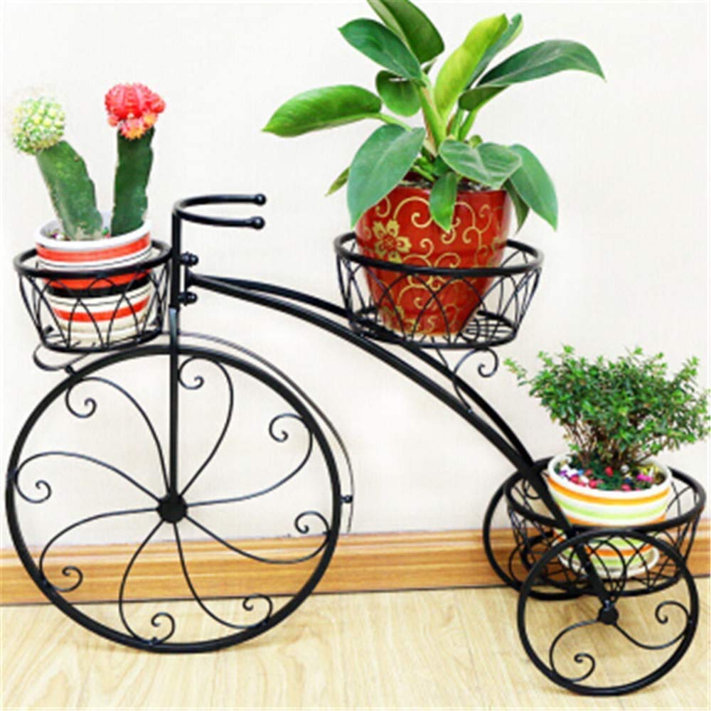 Plant Stand Flower Pot Stand for Balcony Living Room Outdoor Indoor Plants Tricycle Plant Holder Home Decor Item Dime Store