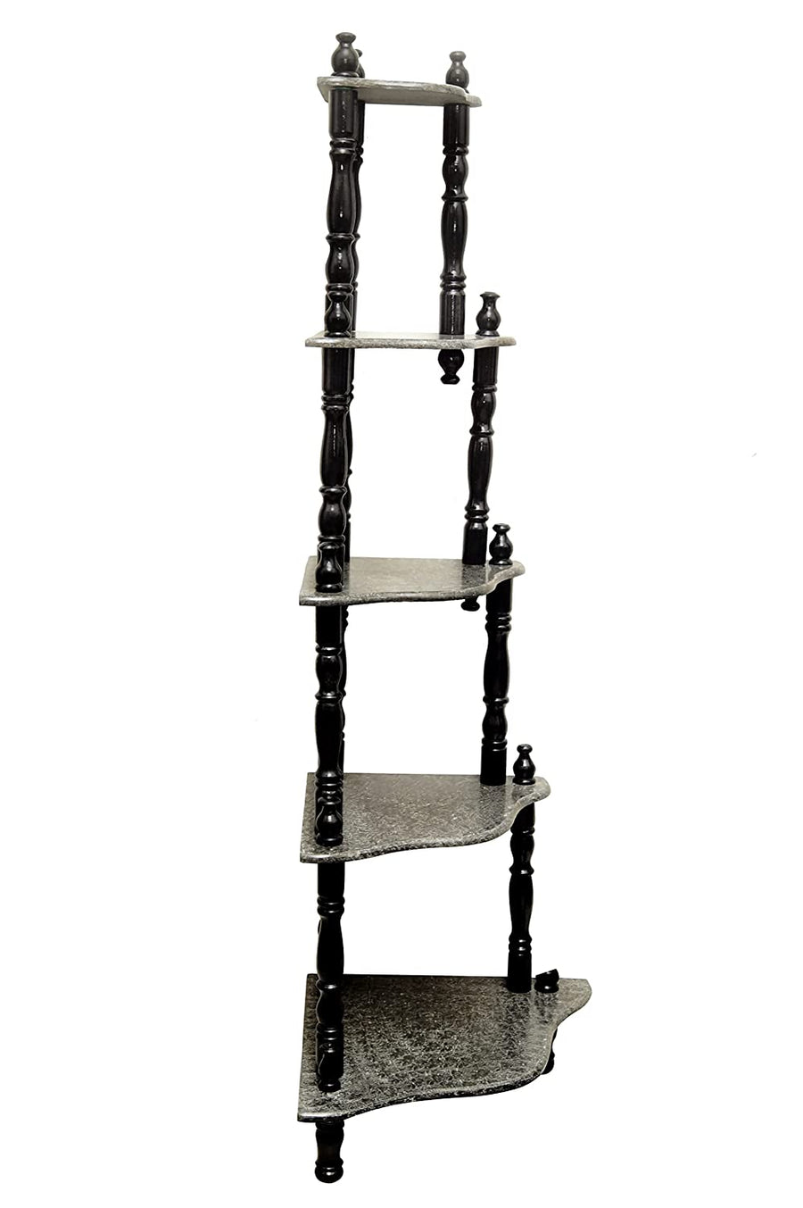 5 Multi Tier Corner Wall Rack Shelf MDF Wall Corner Stand for Living Room Dime Store