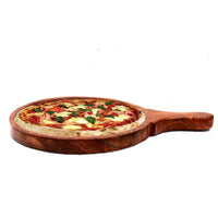 Thumbnail for Wooden Handmade Pizza Serving Tray for Kitchen, Hotel & Restaurant | Platter for Kitchen, Wooden Pan Pizza Serve-Ware Dime Store