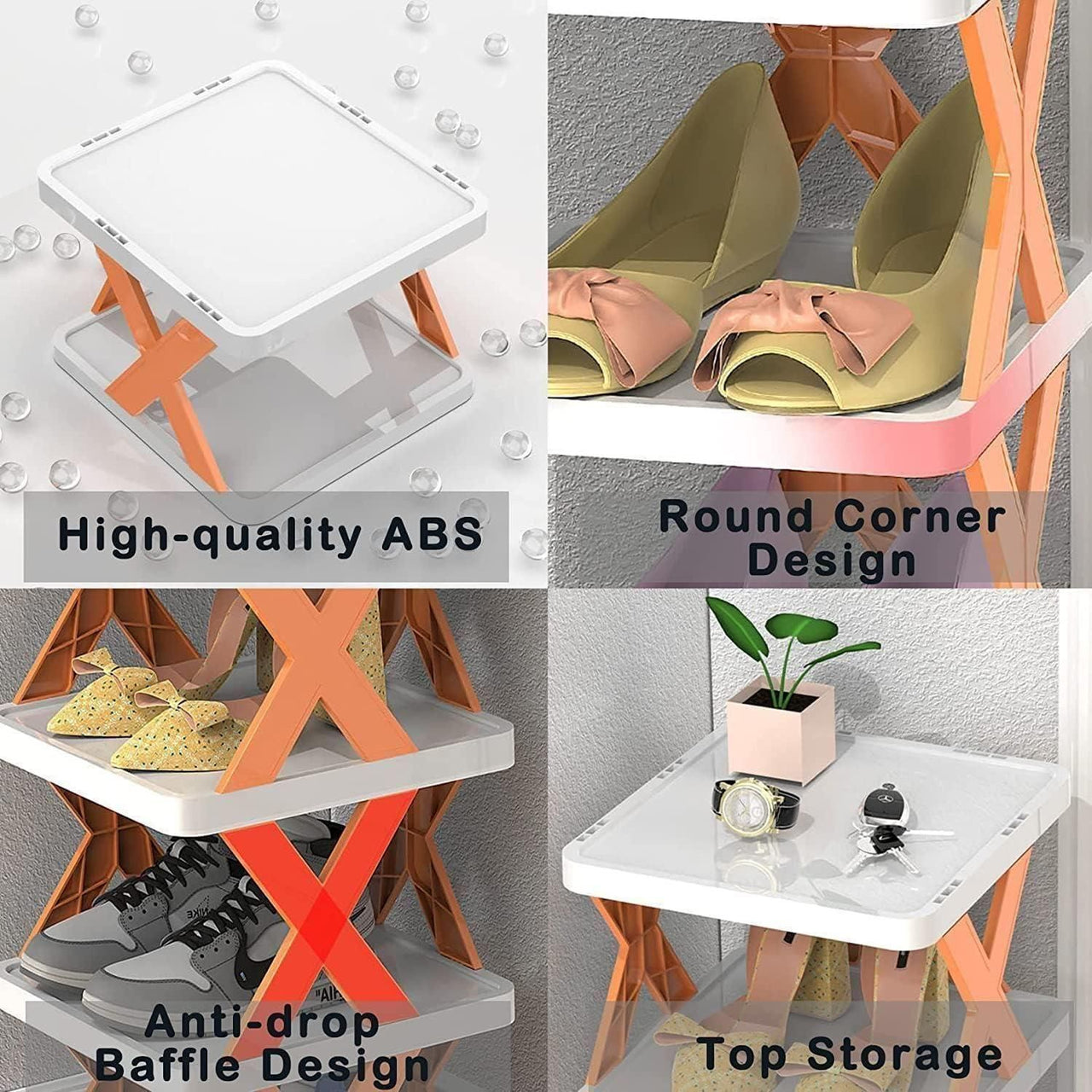 4 Tier Shoe Rack For Home (Strong Plastic) Easily Washable Roposo Clout