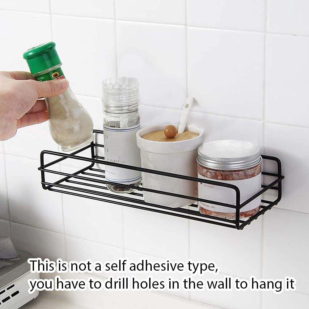 Wall Mounted Bathroom Shelf Bathroom Accessories Set for Home (Drilling Holes Required) Dime Store