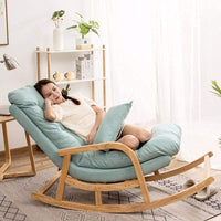 Thumbnail for Wooden Rocking Chair for Living room & bedroom | Easy chair Rolling Swing Chair | Chair for Grandparents , Recliner Relaxation Dime Store