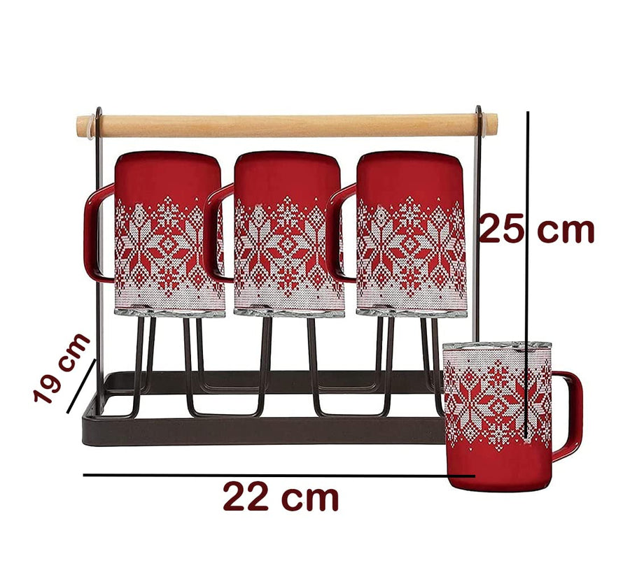 Dime Store Cup Stand for Kitchen Cup Holder for Kitchen Glass Stand Holder for Kitchen, Home and Restaurants | Coffee and Tea Mug Holder (6 Glass Holders, Medium) Dime Store