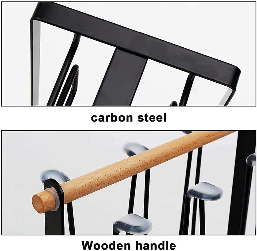 Dime Store Cup Stand for Kitchen Cup Holder for Kitchen Glass Stand Holder for Kitchen, Home and Restaurants | Coffee and Tea Mug Holder (6 Glass Holders, Medium) Dime Store