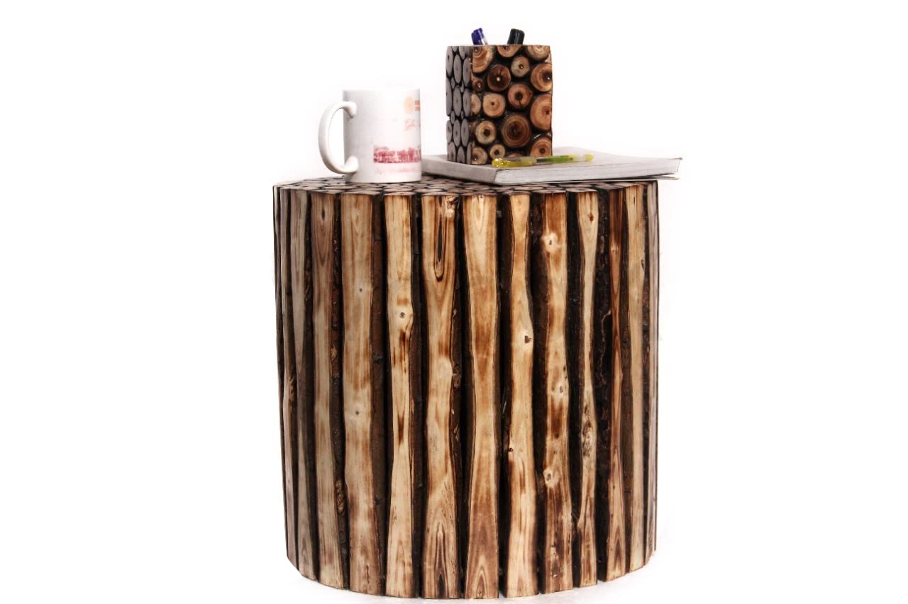 Wooden Natural Design Stool , End table for Livingroom & Bedroom Stool for Vase Pot stand Coffee Table Office Decoration Home Furniture Stool Dime Store