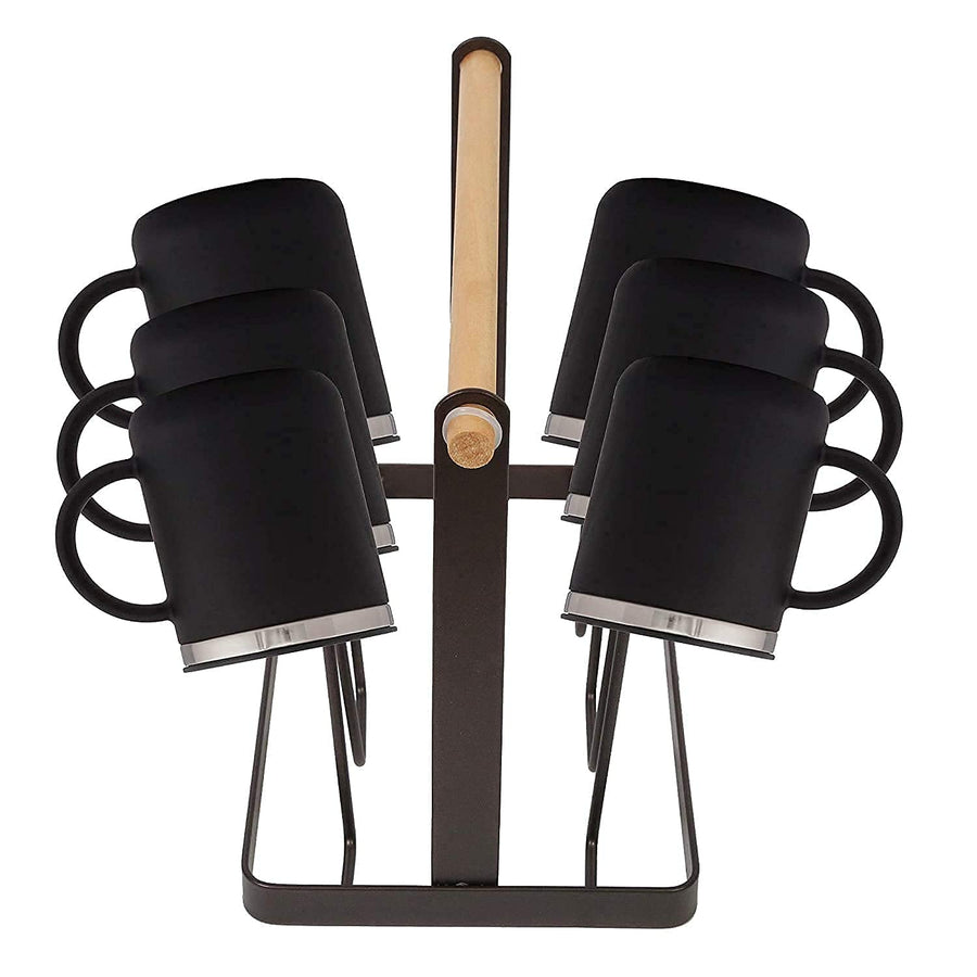 Dime Store Cup Stand for Kitchen Cup Holder for Kitchen Glass Stand Holder for Kitchen, Home and Restaurants | Coffee and Tea Mug Holder (6 Glass Holders, Medium) Dime Store