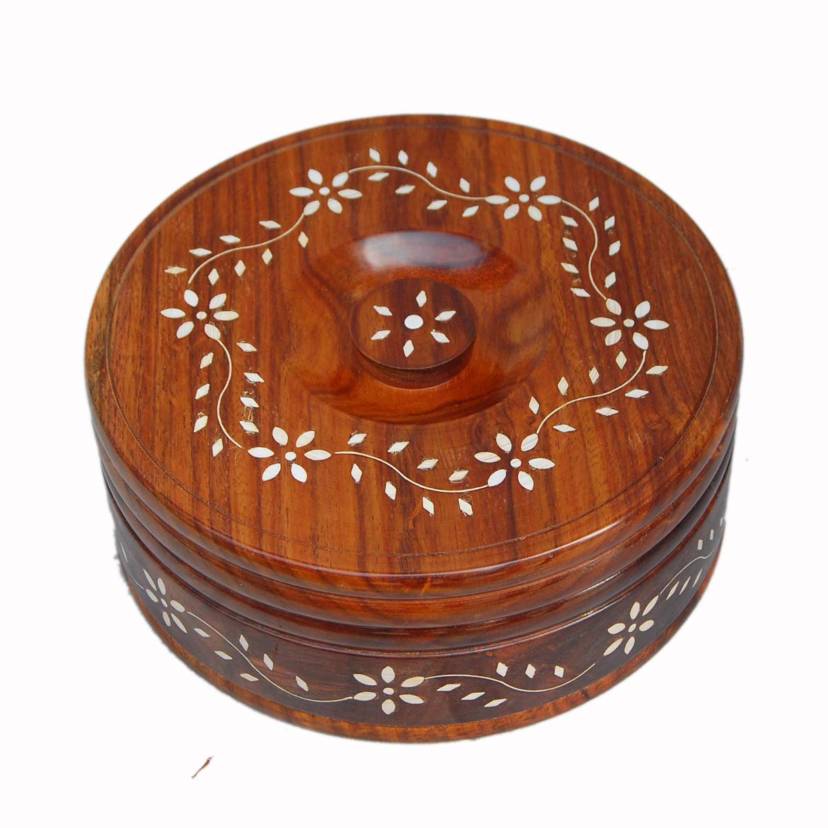 Wooden Handmade Chapati Box Roti dabba , Hot Pot for Serving Rotis Kitchen Table Decoration Dime Store