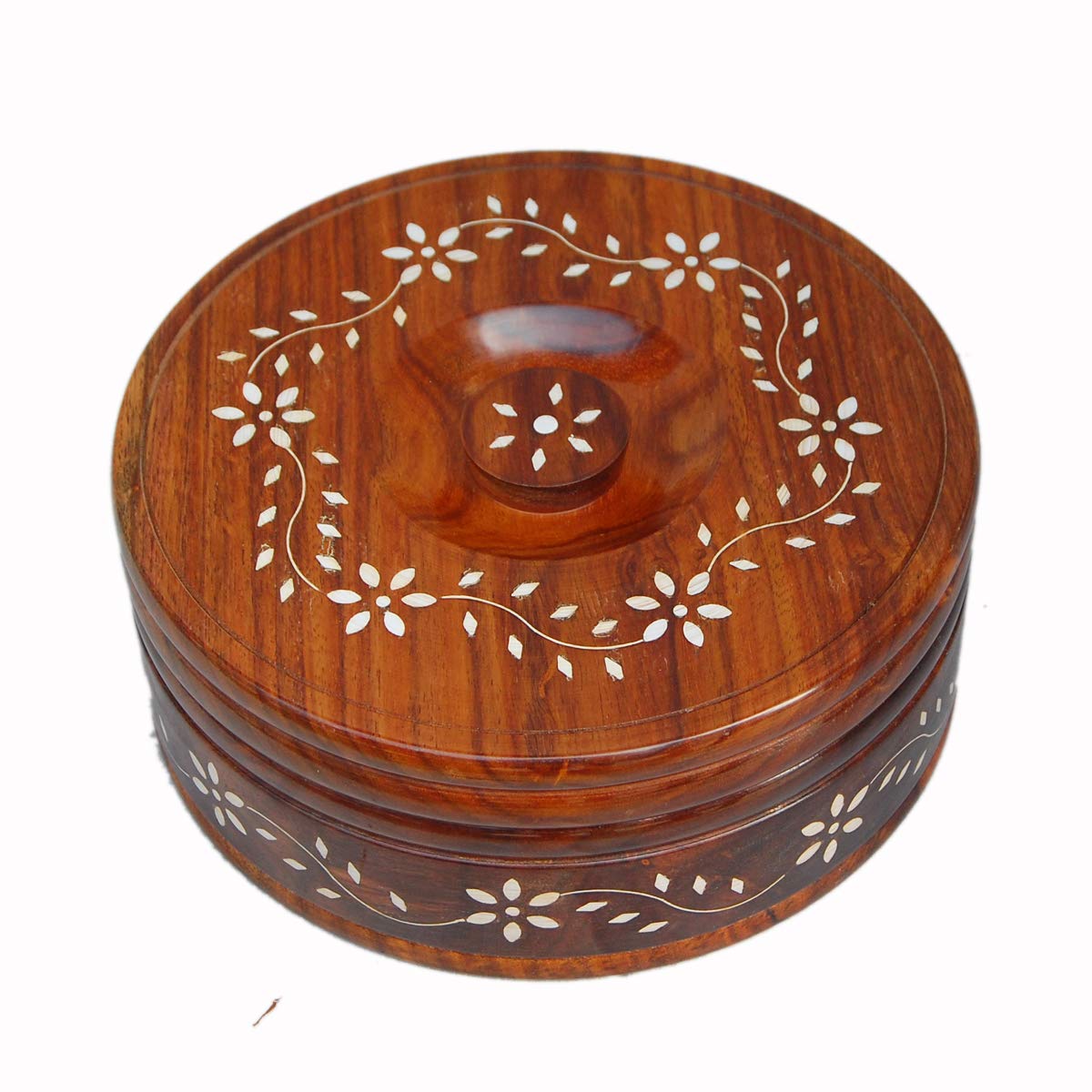 Wooden Handmade Chapati Box Roti dabba , Hot Pot for Serving Rotis Kit ...