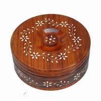 Thumbnail for Wooden Handmade Chapati Box Roti dabba , Hot Pot for Serving Rotis Kitchen Table Decoration Dime Store