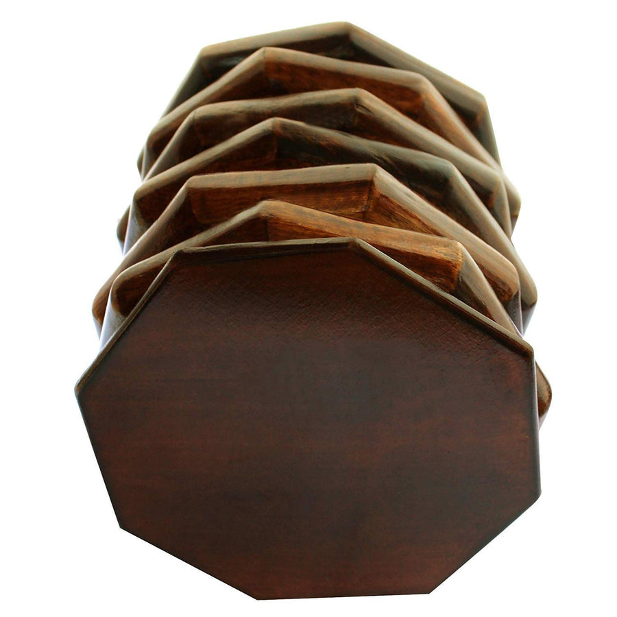 Wooden Zig Zag Stool for Bedroom , End Table Coffee Table Stool for: Bedside, dressing table, home, and office Dime Store