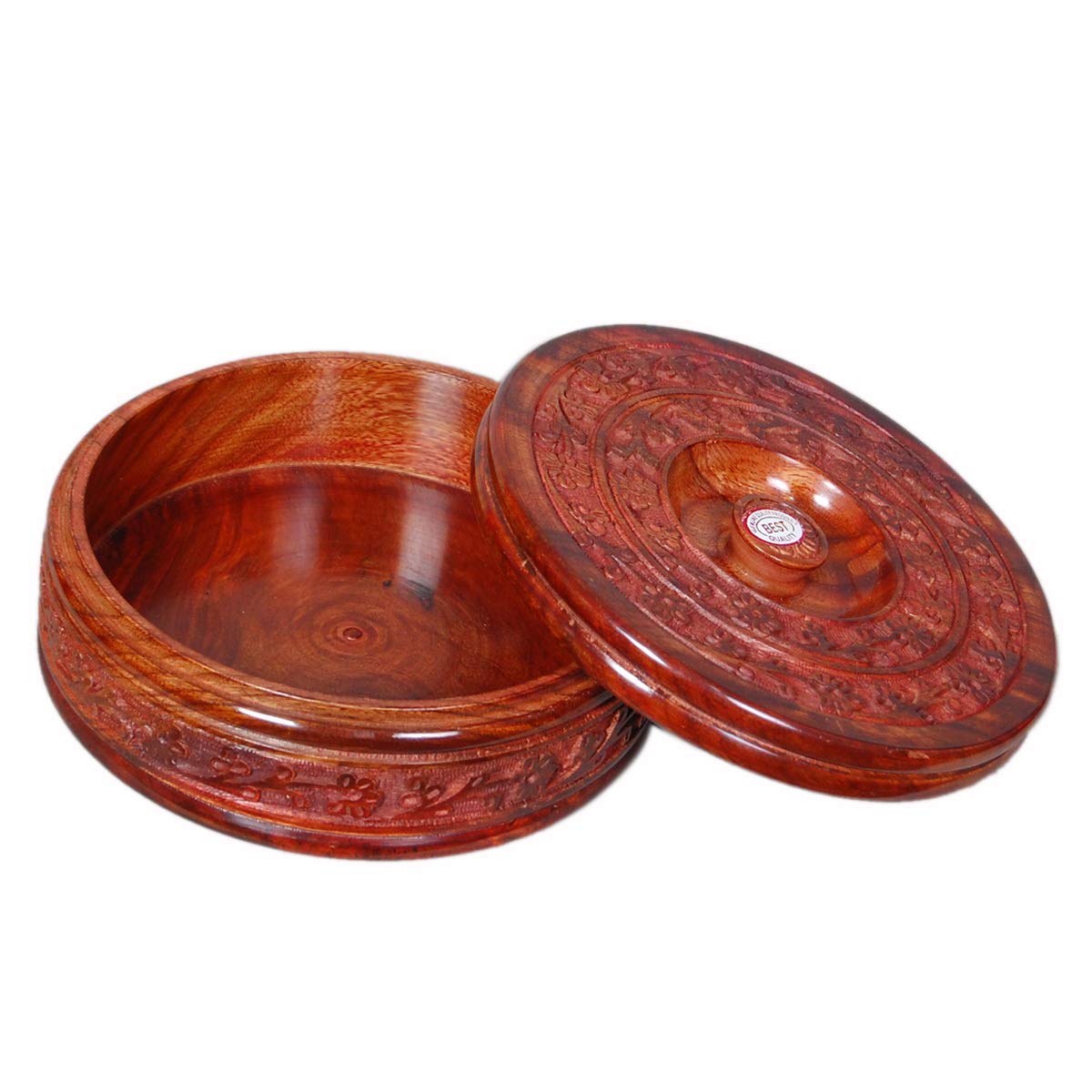 Wooden Handmade Carving work Chapati Box Serving , Hot Pot Casserole for Kitchen Decoration Tableware Dime Store