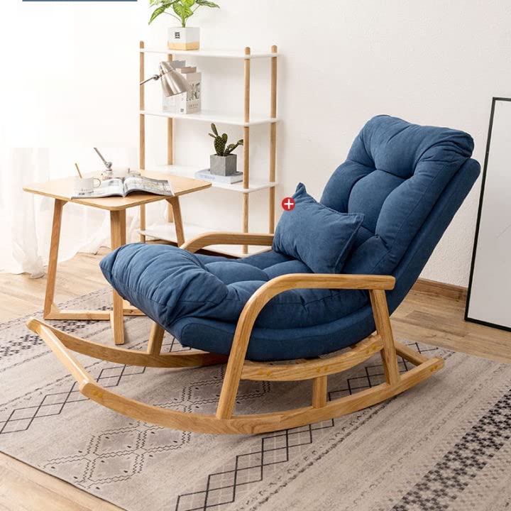 Wooden Rocking Chair for Living room & bedroom | Easy chair Rolling Swing Chair | Chair for Grandparents , Recliner Relaxation Dime Store