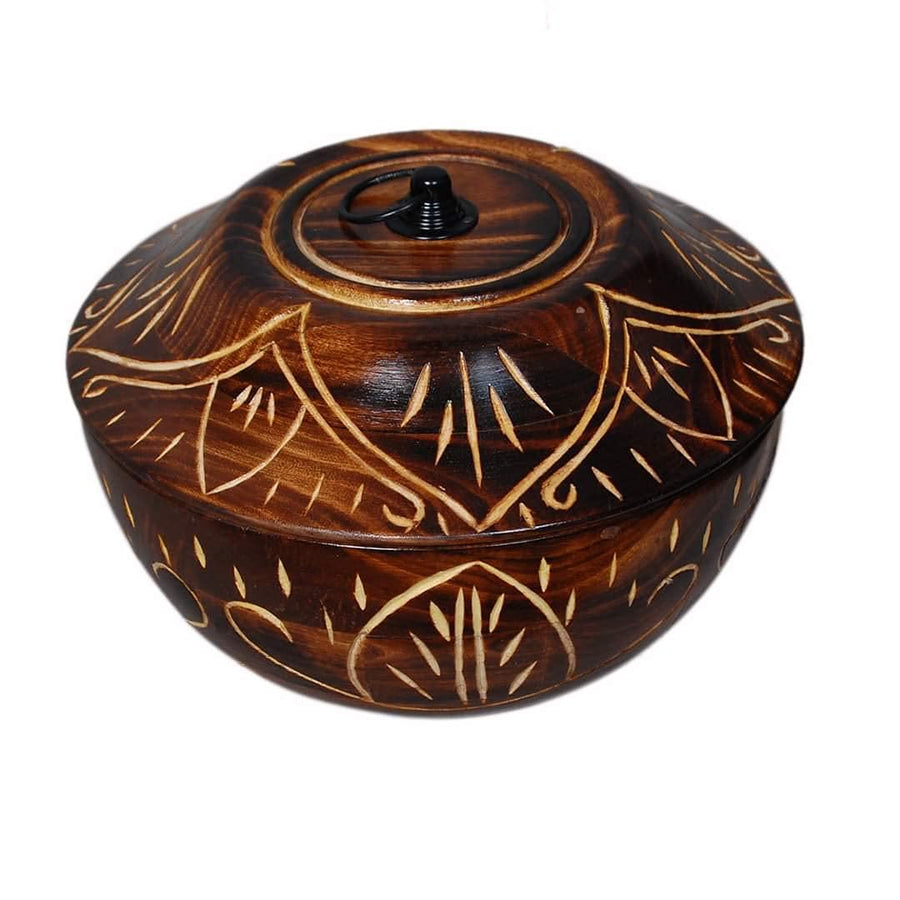 Wooden Chapati/Roti Hot Box Serving Casseroles for Kitchen Dabba Case Server Tableware Serveware Dime Store