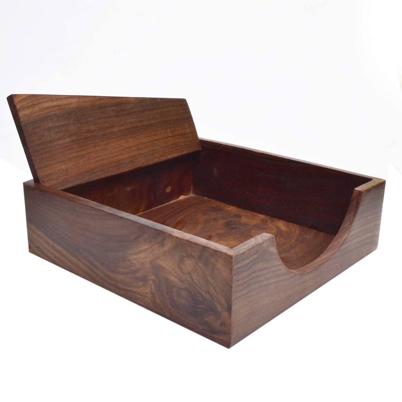 Wooden Rosewood Wooden Tissue Paper Rack , Napkin Holder for Restaurant, Office, Hotel & Table Decoration Dime Store