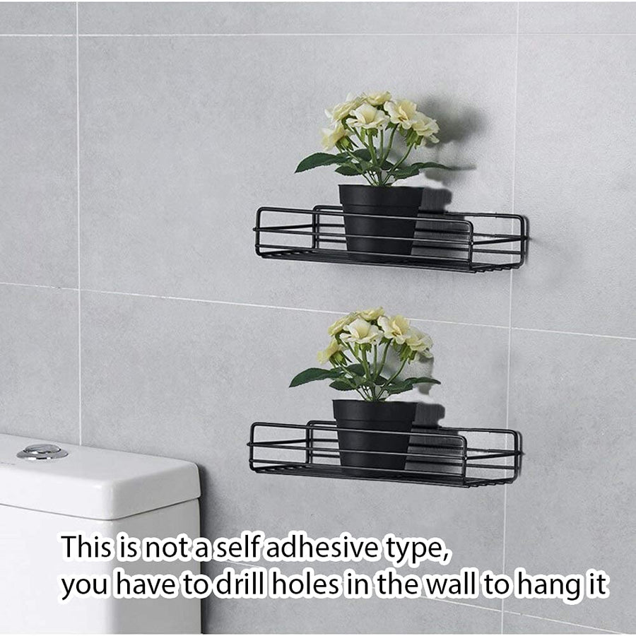 Wall Mounted Bathroom Shelf Bathroom Accessories Set for Home (Drilling Holes Required) Dime Store