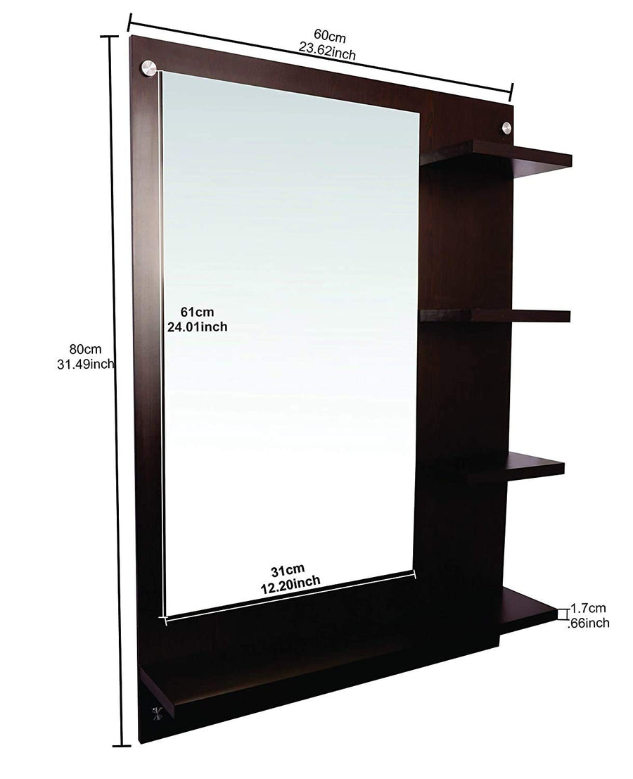 Wall Hanging Wall Mirror Dressing with Shelf for Living Room Dressing Mirror for Wall Decor Dime Store