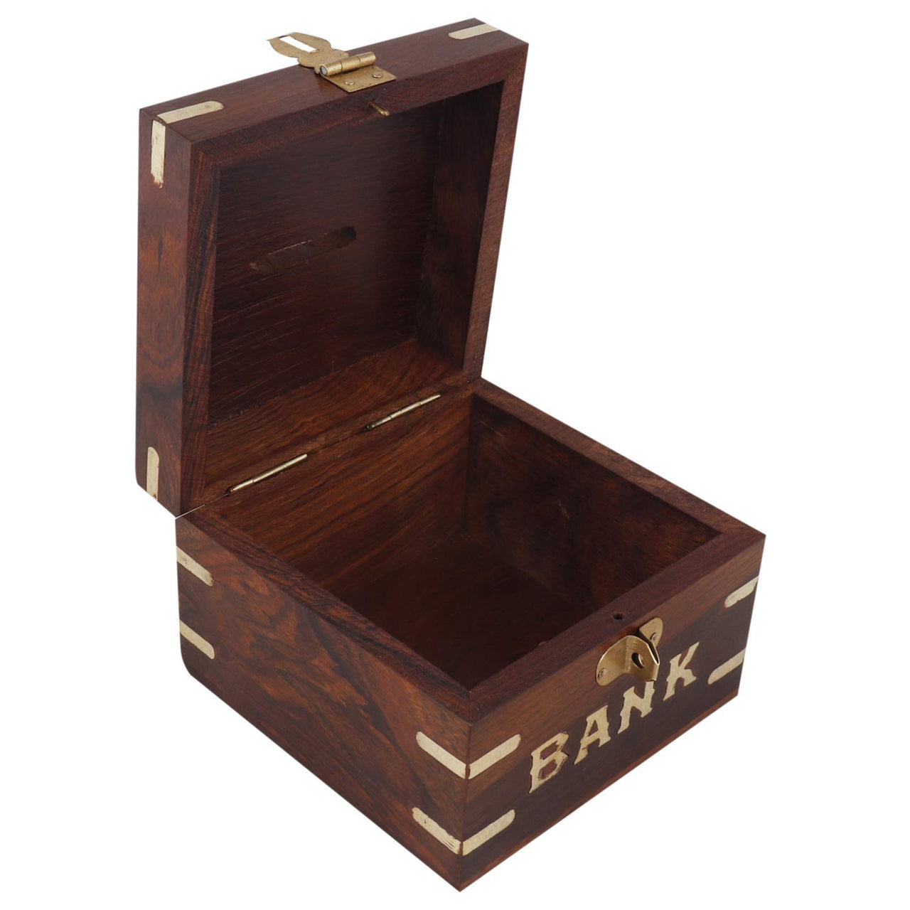 Wooden Handmade Modern Money Bank , Piggy Bank for Kids & Adults Coin Storage Box Dime Store