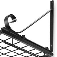 Thumbnail for Decorative Pot and Pan Holder, Multipurpose Wrought Iron Kitchen Rack Organizer, Wall Mounted Shelf Organizer for Kitchen Cookware Dime Store