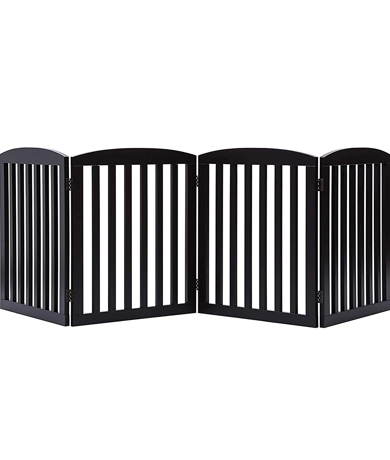 Wooden Freestanding Baby Fence Pet Gate for Stairs & Doors | Pet Barrier Child Barrier , Step Over Fence | Foldable Indoor Dog Gate Dime Store
