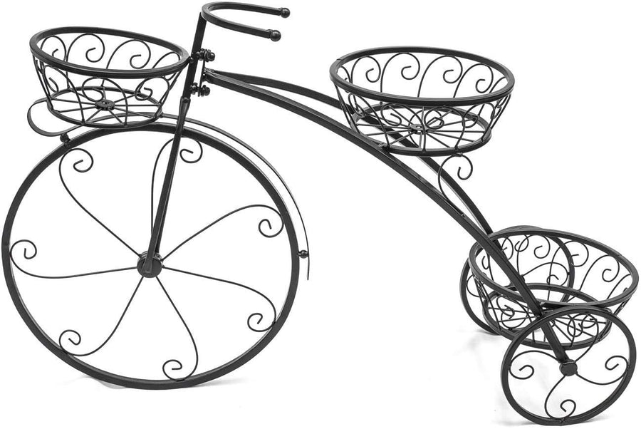 Plant Stand Flower Pot Stand for Balcony Living Room Outdoor Indoor Plants Tricycle Plant Holder Home Decor Item Dime Store