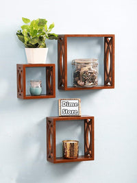 Thumbnail for Wooden Wall Shelf Wall Mounted Wall Shelves for Living Room come Book Shelf Cube Dime Store