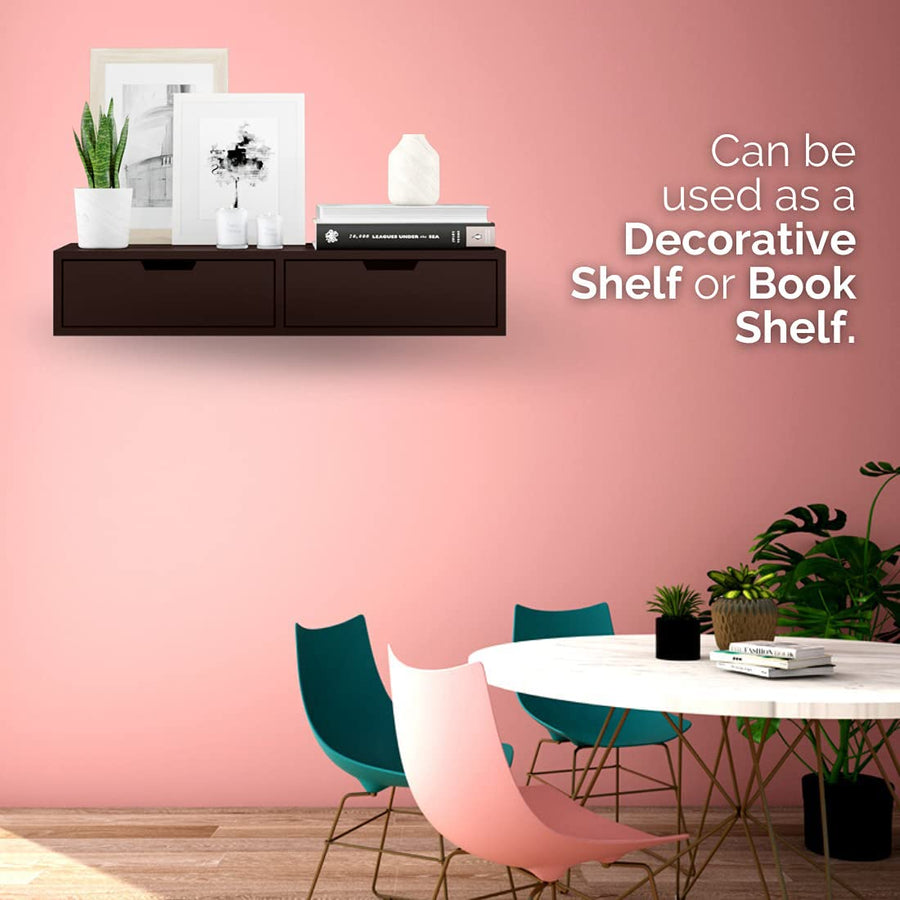 Wall Mount Floating Wall Shelf with Drawer for Living Room Home Bedroom and Home Decorative Items Storage Shelf Dime Store