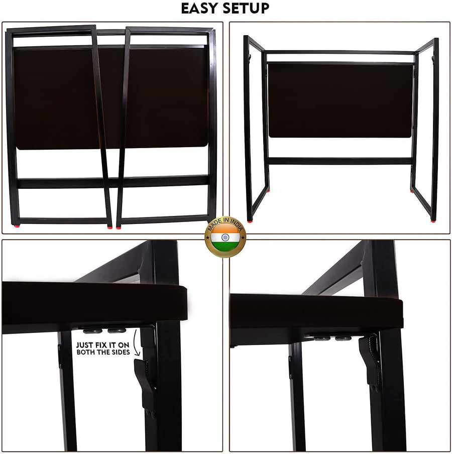 Portable and Foldable Study Table for Home and Office Writing Desk Computer and Laptop Desk Study Desk Made with Engineered Wood and Iron Dime Store