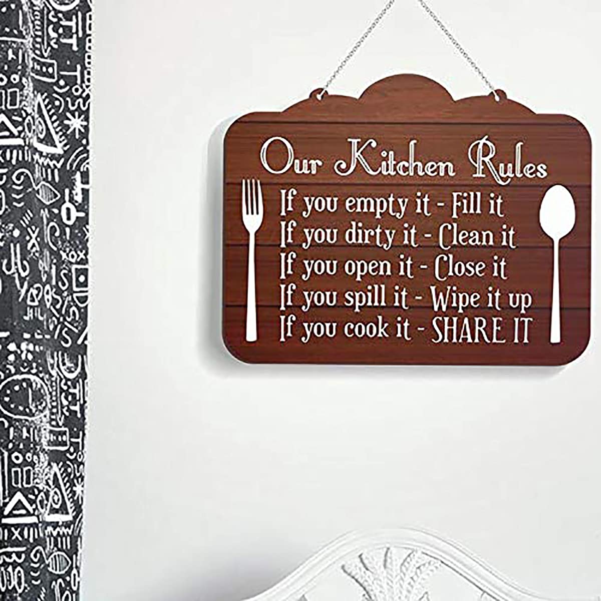 MDF Wall Decor Hanging Door Hanging Sign Quote for Home Decor Items & Kitchen Dime Store