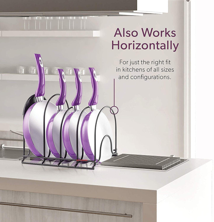 Pot Stand Pan Stand Tawa Stand Kitchen Rack For Storage Cast Iron Skillets, Griddles and Shallow Pots Dime Store