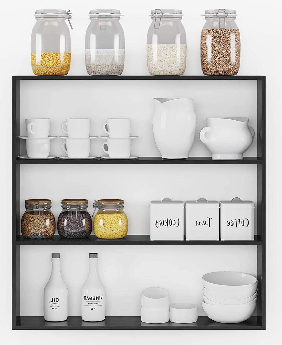 Wooden Kitchen Shelf Racks Wall Shelf for Kitchen Storage Boxes, Wall Mounted Wall Shelf Racks for Kitchen Storage Dime Store