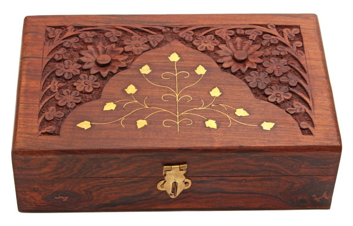 Wooden Jewellery Box | Jewel Organizer , Multipurpose Box for Women , Storage Box Jewelry Case Vanity Box Gift Item Dime Store