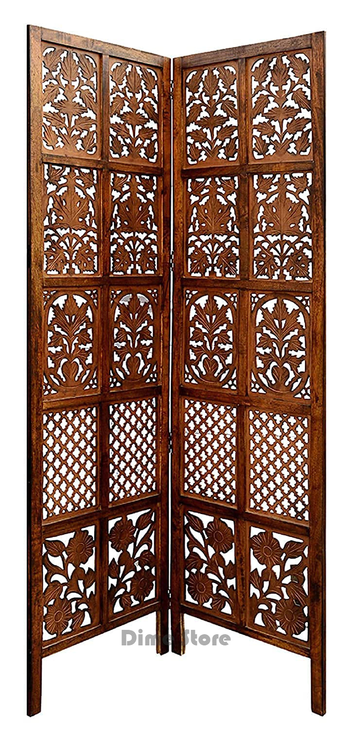 Wooden Folding Partition for Livingroom , Halls & Office Wall Screen Room Divider , Room separator portable partition Dime Store
