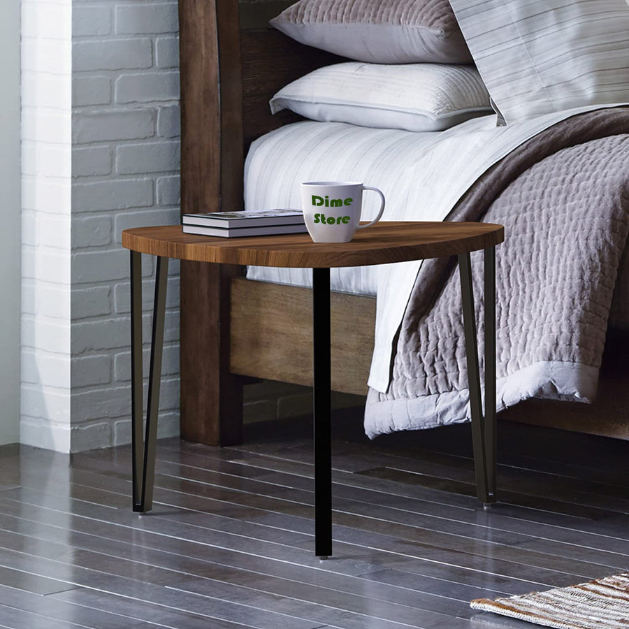 Coffee Table Set of 2 Large and Medium Sized Side Table End Table, Night Stand Table, Nesting Corner Table, Piping Breakfast Wood Table with Legs Dime Store