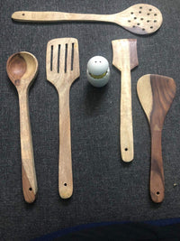 Thumbnail for Wooden Serving and Cooking Spoons Set Kitchen Organizer Items Kitchen Accessories Items Dime Store