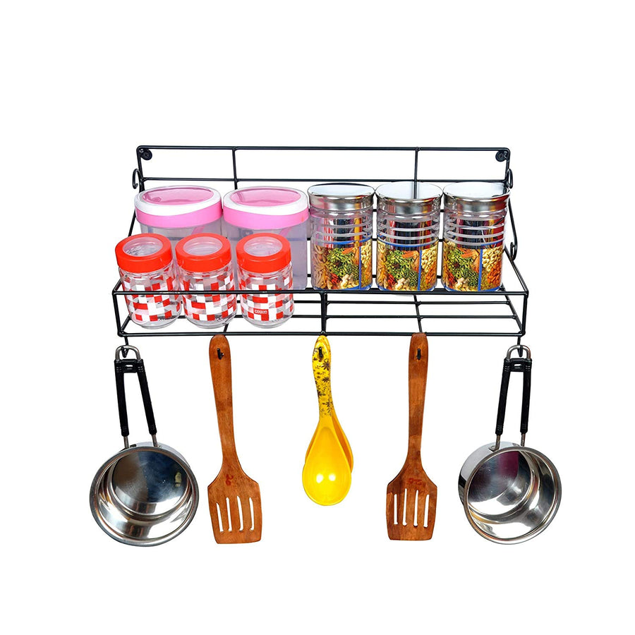 Wall Mounted Wall Shelf Pan Stand Kitchen Rack Kitchen Organiser Item Dime Store