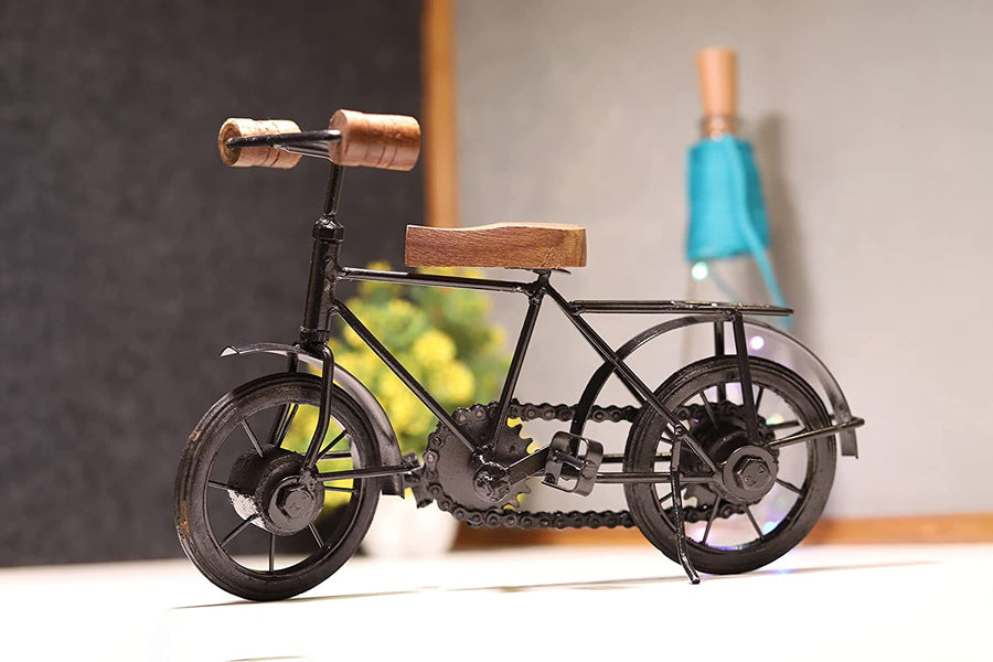 Wrought Iron Handmade Cycle Showpiece for Livingroom | Toy Gifts Showcase Display Home Desktop Décor Dime Store
