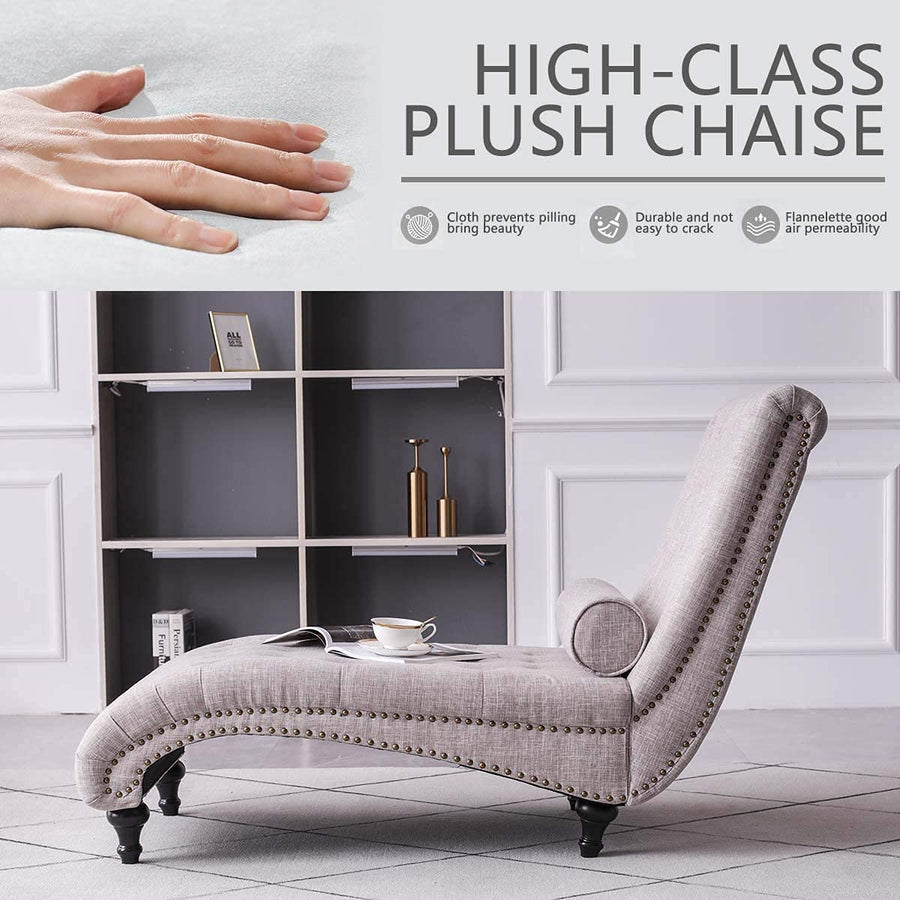 Single Modern Sofa Bed Lounge Lazy Sofa Bed Chair Fabric Recliner Couch Wooden Legs for Home Living Room Bedroom Rest Room Dime Store