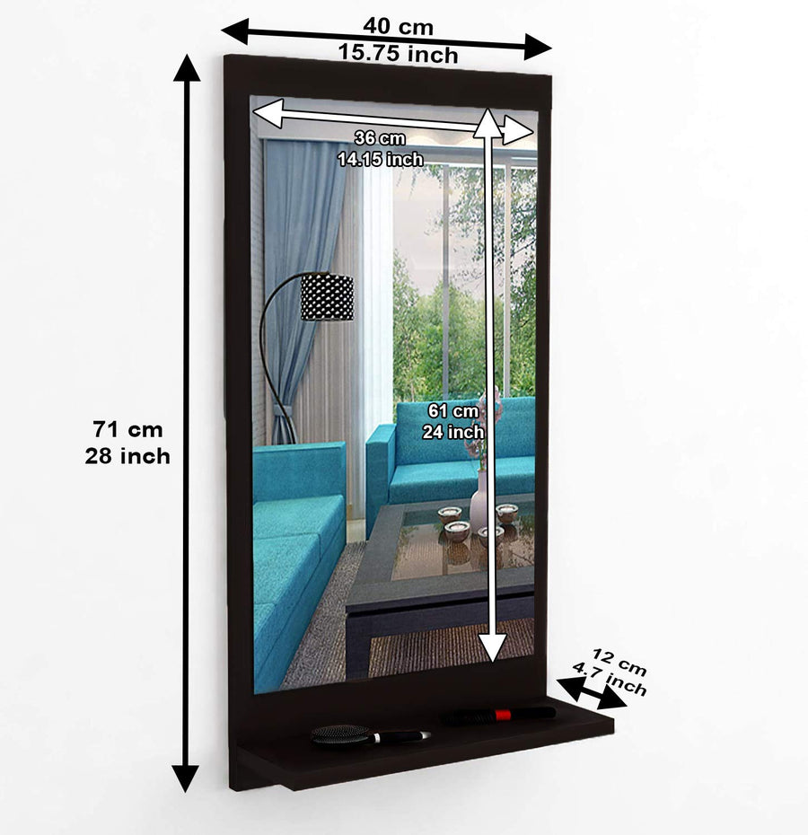 Wall Mirror with Shelf for Living Room Bedroom Dressing Mirror for Wall Decor Dime Store