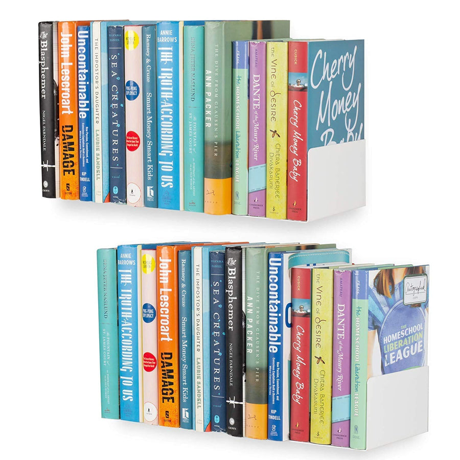 Wall Mount Shelf Book CD DVD Storage Display Bookcase Book Shelf MDF Dime Store