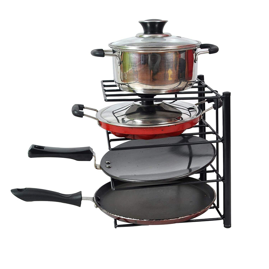 Pot Stand Pan Stand Tawa Stand Kitchen Rack For Storage Cast Iron Skillets, Griddles and Shallow Pots Dime Store