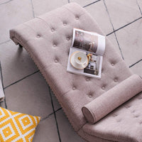 Thumbnail for Single Modern Sofa Bed Lounge Lazy Sofa Bed Chair Fabric Recliner Couch Wooden Legs for Home Living Room Bedroom Rest Room Dime Store