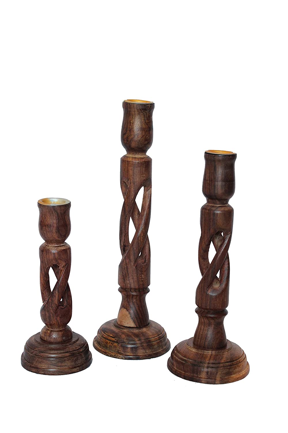 Wooden Pillar Candle Stand Candle Holders for Living Room, Table Centerpiece, Tealight Holder Candle Stand for Home Decoration Dime Store