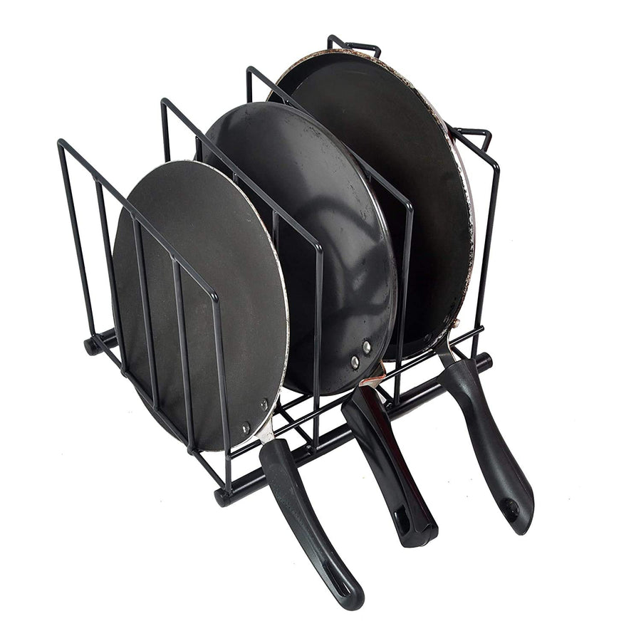 Pot Stand Pan Stand Tawa Stand Kitchen Rack For Storage Cast Iron Skillets, Griddles and Shallow Pots Dime Store